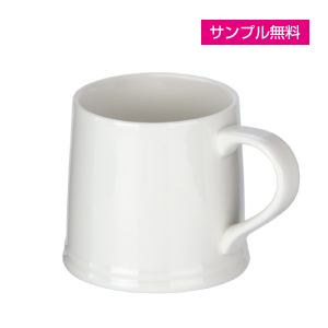 マグカップ(山型)(260ml)(白)
