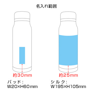 ステンレスボトル(420ml)(シルバー)