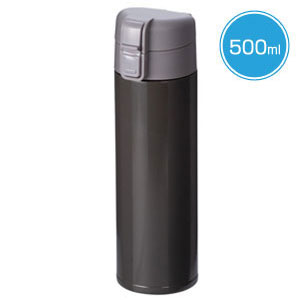 ワンタッチスリムボトル(500ml)(黒)