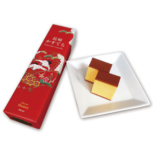 長崎カステラ　蜂蜜風味赤包装 