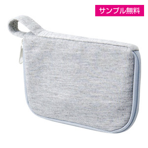 スウェットタイプコインポーチ(グレー)