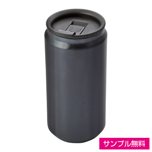 缶型ダブルウォールボトル(330ml)(黒)