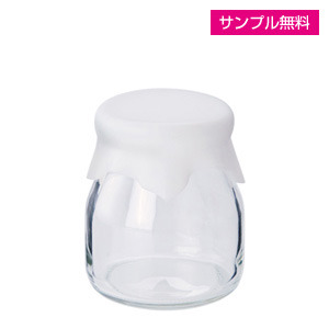 シリコンキャップ付ガラス瓶(120ml)(白)
