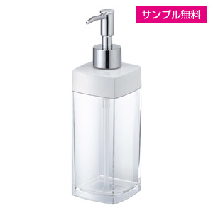 クリアソープディスペンサー(360ml)(白)