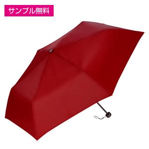 折りたたみ傘（55cm×6本骨耐風仕様）(レッド)
