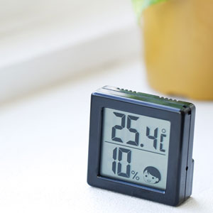 ミニデジタル温湿度計(黒)