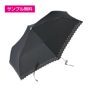 折りたたみ日傘(晴雨兼用)(黒)