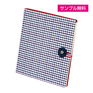 ストリングタイ・ノートブック(ギンガム)(ネイビー)