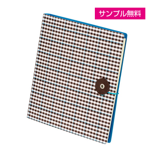 ストリングタイ・ノートブック(ギンガム)(ブラウン)