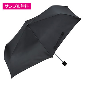 折りたたみ傘(55cm×6本骨)(黒)