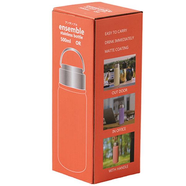 ステンレスボトル(500ml)(オレンジ)