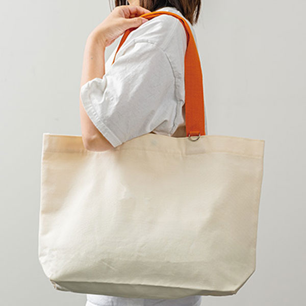 カラフルハンドルトート(オレンジ)