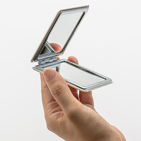 角コンパクトミラー(白)