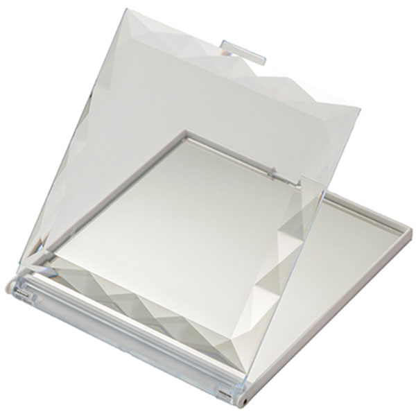 ジュエリーコンパクトミラー(白)