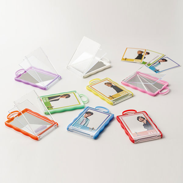 カードホルダーコンパクトミラー(レッド)