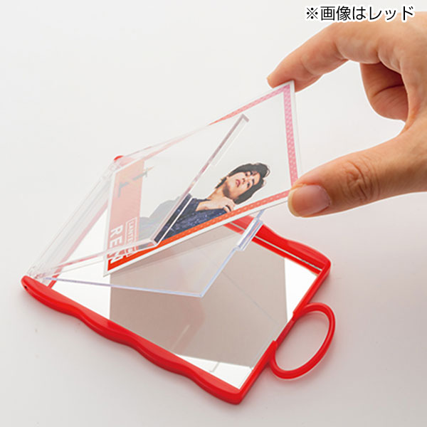 カードホルダーコンパクトミラー(イエロー)