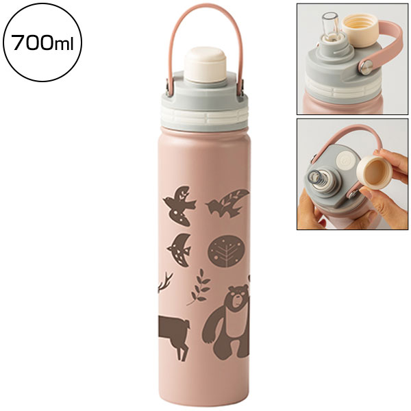 マグリッドストローボトル(700ml)(ピンク)