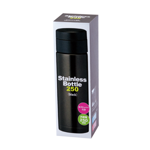 セルトナ・氷ストッパー付き真空ステンレスボトル（ブラック）