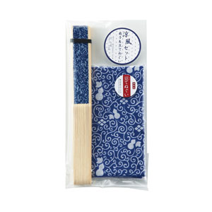 扇子&豆手拭 涼風セット