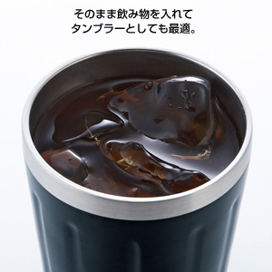 真空ステンレスコンビニまるごとカップ(ブラック)