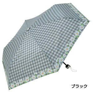 フラワーチェック・晴雨兼用折りたたみ傘