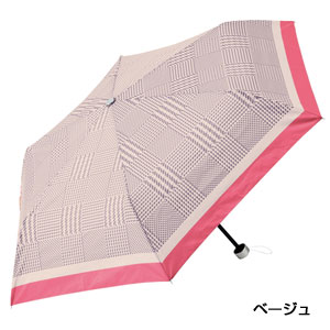 ビビッドチェック・晴雨兼用折りたたみ傘