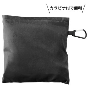 セルトナ・巾着ショッピングポータブルエコバッグ(カラビナ付き)(ブラック)