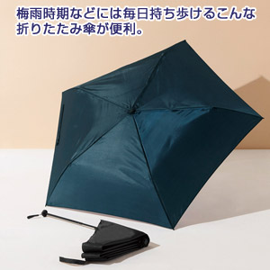 ライトエコノミー折りたたみ傘(ネイビー)