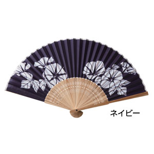 すす竹朝顔扇子