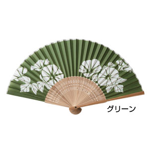 すす竹朝顔扇子
