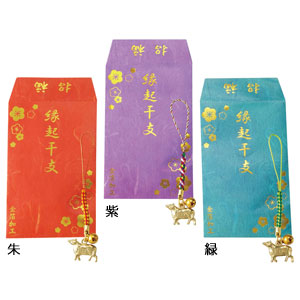 金箔押し袋入りねつけ(丑)