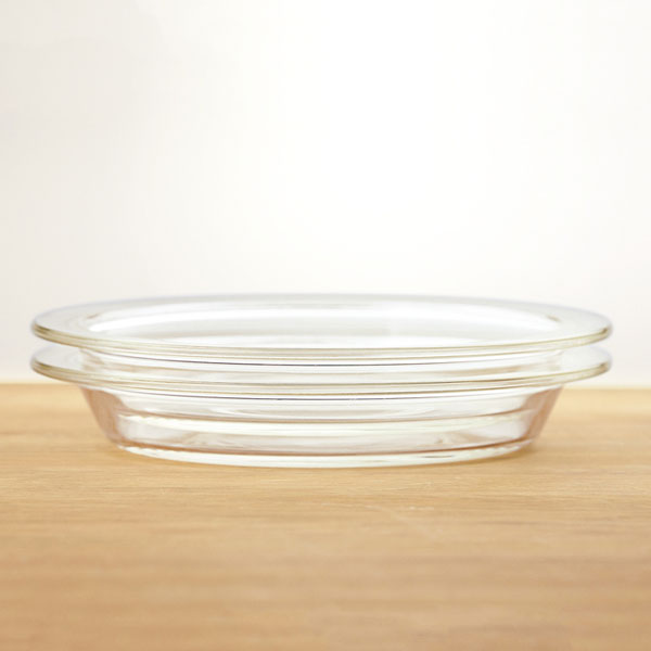 HARIO・耐熱ガラスパイ皿2Pセット