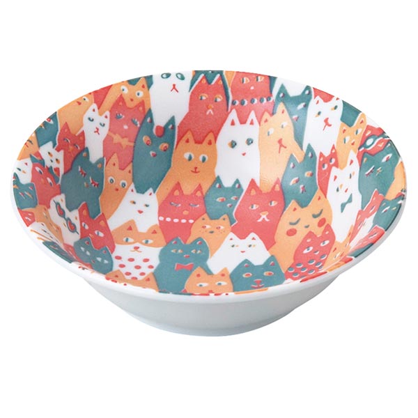 愛SAYAMAねこだらけ・軽量マルチボウル1P(ねこだらけカラフル)