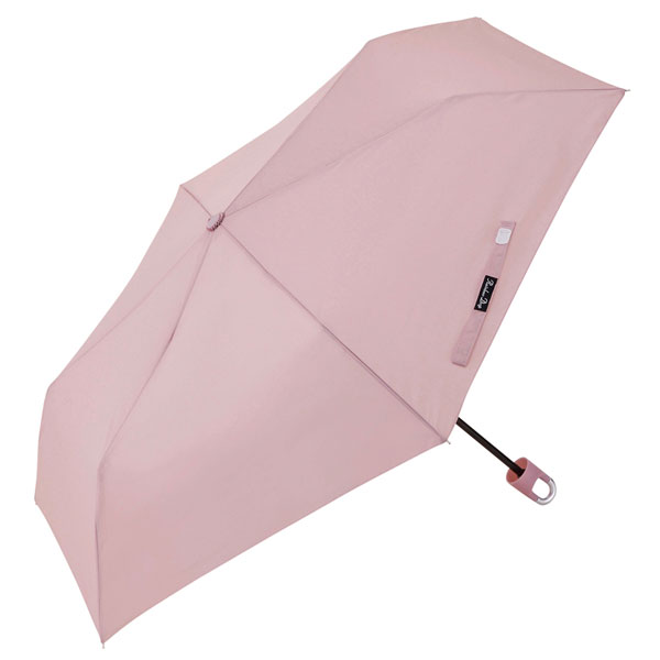 カラビナ付シンプル折りたたみ傘(ピンク)