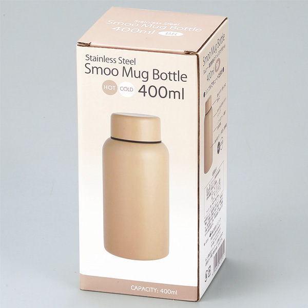 Smoo・真空二重構造ステンレスボトル400ml(ブラウン)