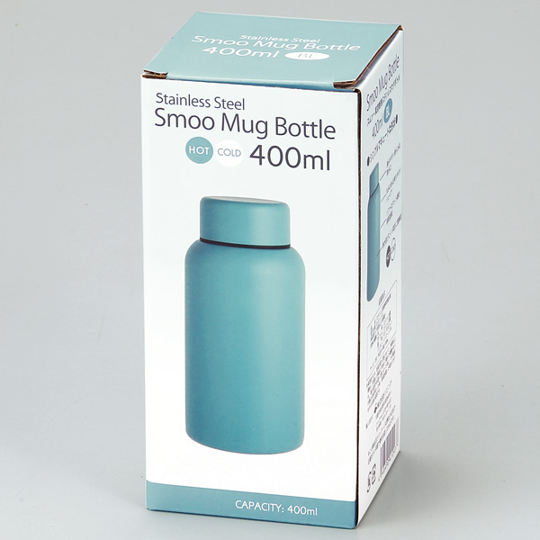 Smoo・真空二重構造ステンレスボトル400ml(ブルー)