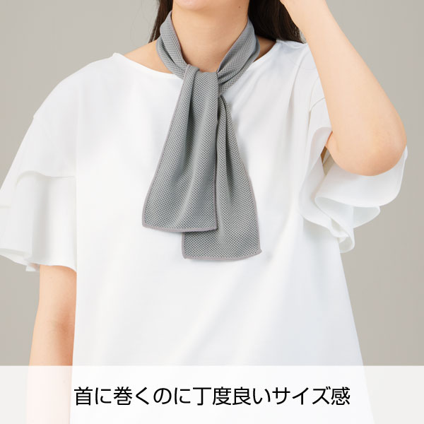 ひんやりタオルマフラー(ジッパーケース付き)