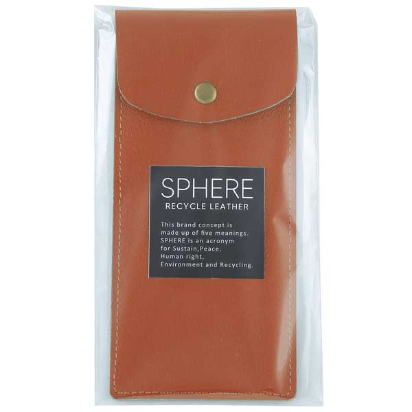 スフィア・リサイクルレザーマルチロングケース(キャメル)