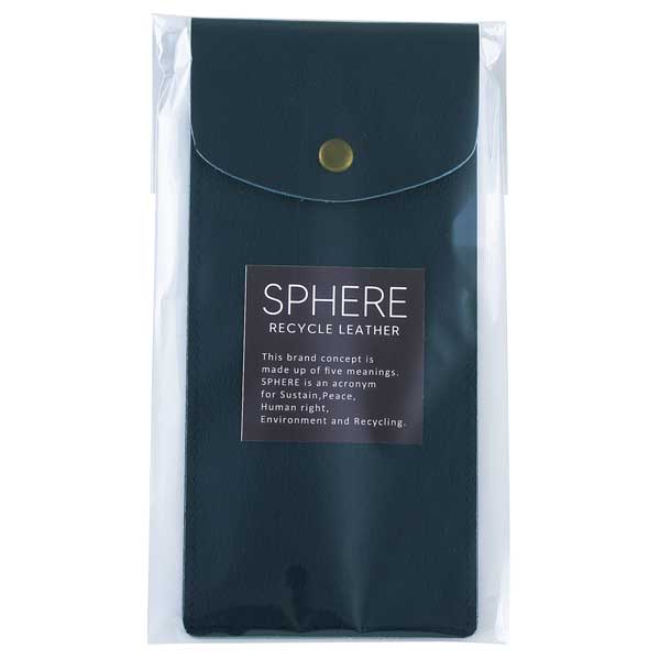 スフィア・リサイクルレザーマルチロングケース(ネイビー)