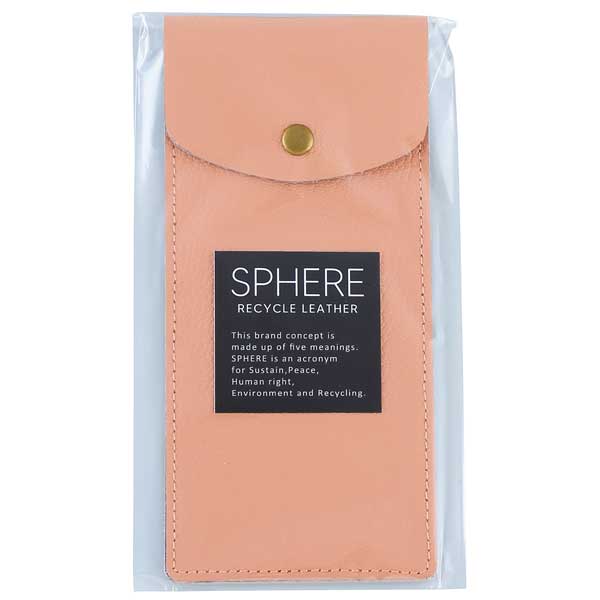 スフィア・リサイクルレザーマルチロングケース(ピンク)