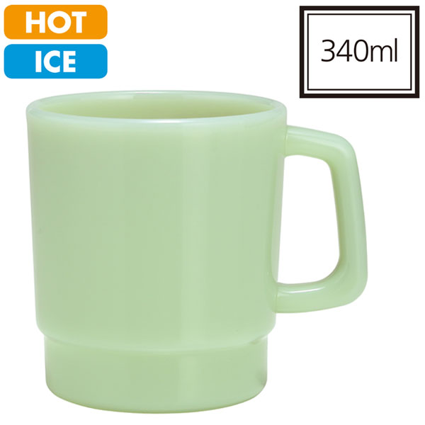 ミルクガラススタイル マグカップ(グリーン)
