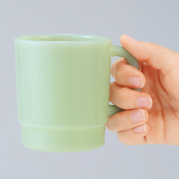 ミルクガラススタイル マグカップ(グリーン)