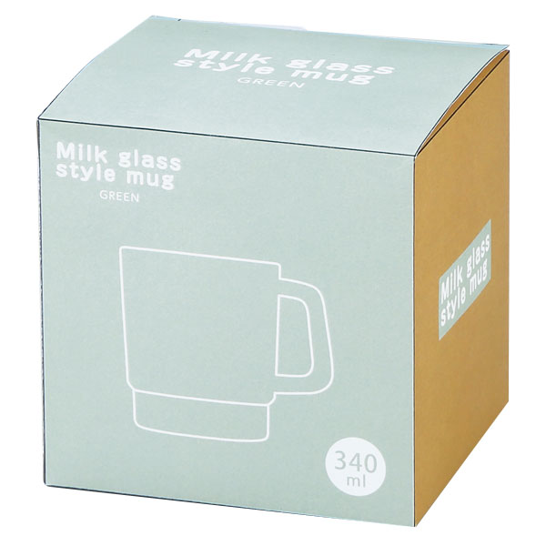 ミルクガラススタイル マグカップ(グリーン)