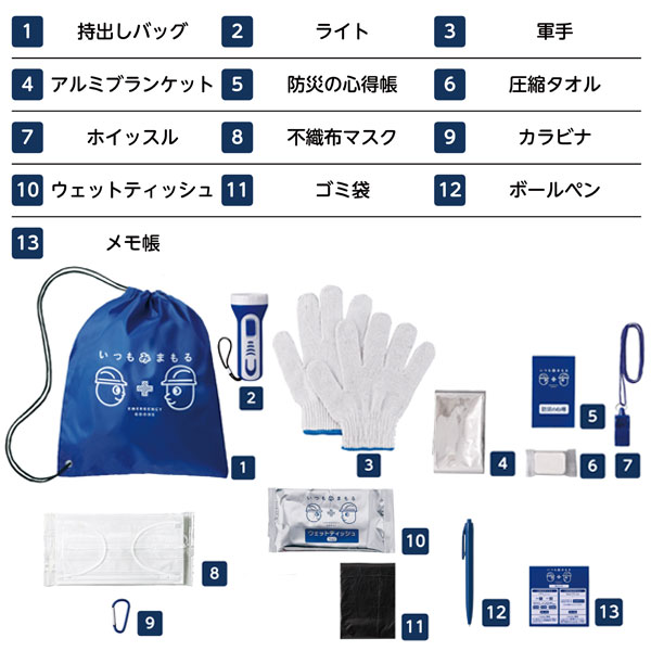 いつもみまもる・エマージェンシー防災13点セット