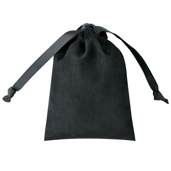 スウェードスタイル巾着（S）ブラック