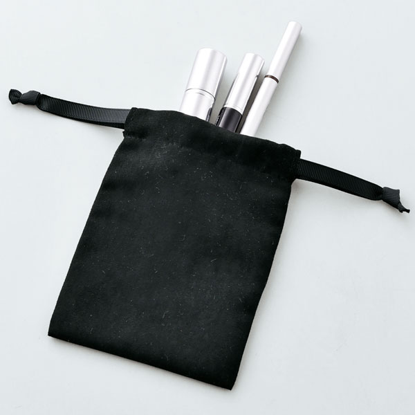 スウェードスタイル巾着（S）ブラック