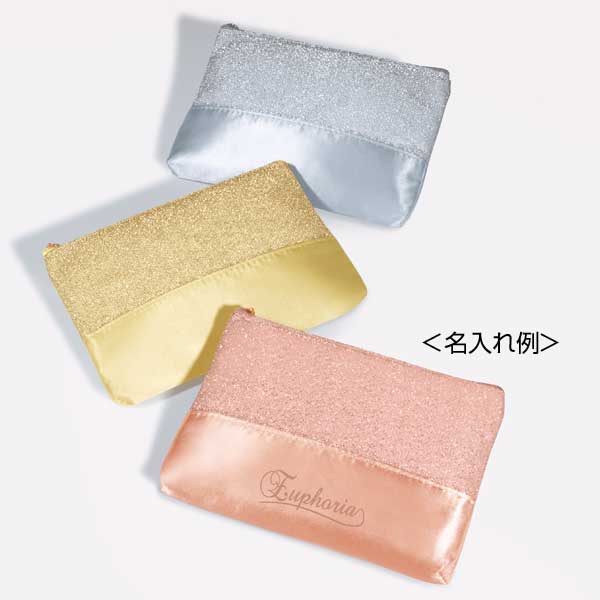 シャイニーナ・ラメスリムポーチ(ゴールド)