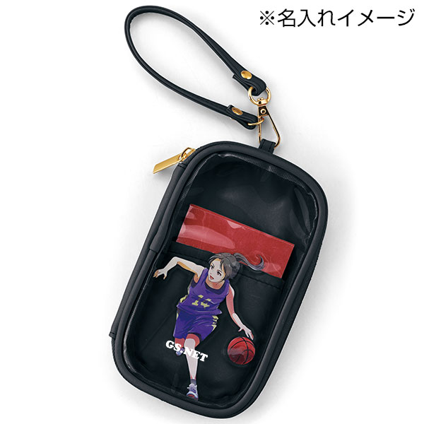 クリアキャリーポーチ(ストラップ付)(ブラック)