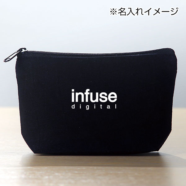 スフィア・リサイクルコットンポーチ(ブラック)