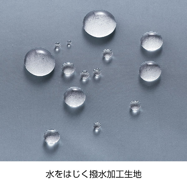 ファスナーポケット付きショルダー巾着ポーチ(撥水加工)(ブルーグレー)